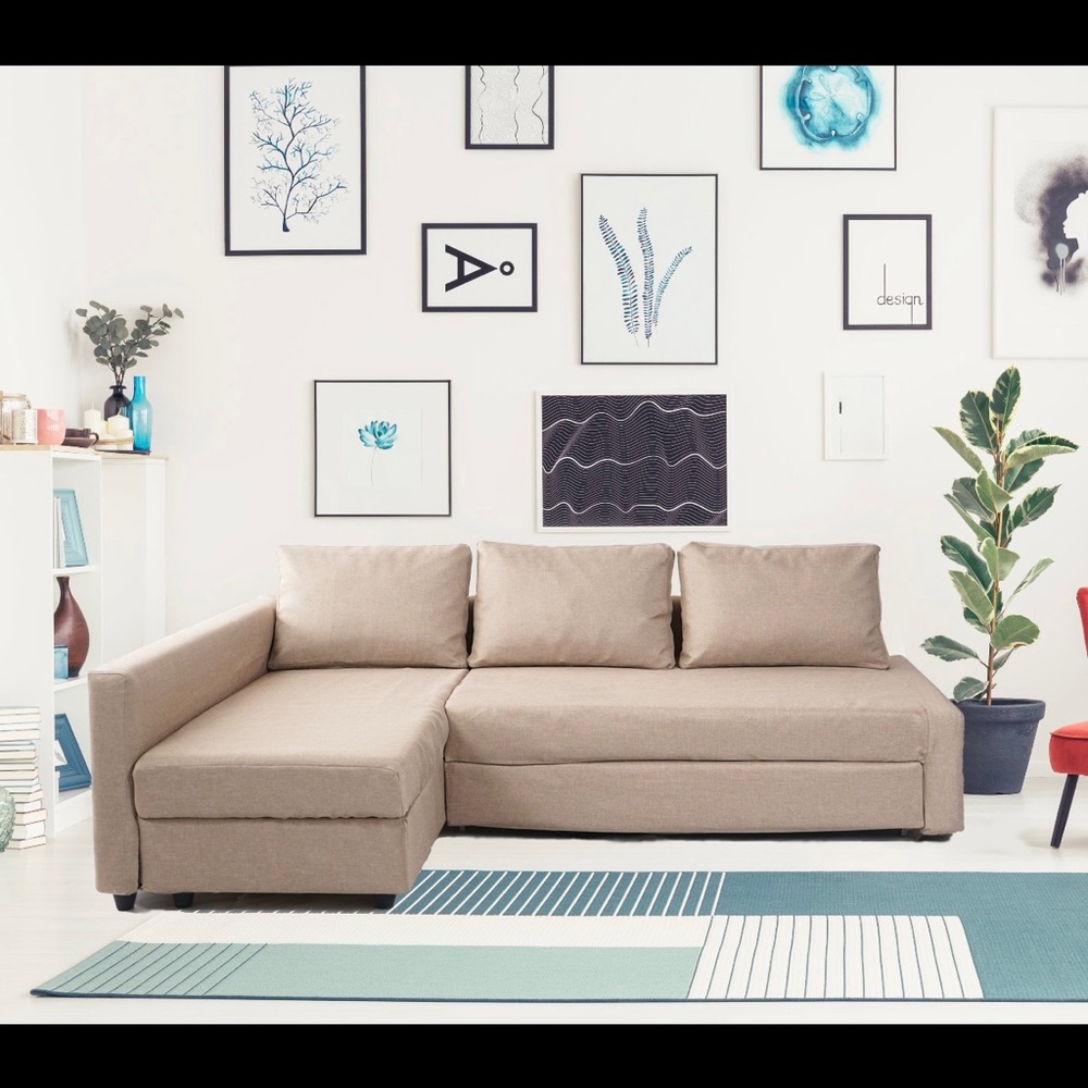 IKEA Friheten sofa slip cover in velvet ivory fabric